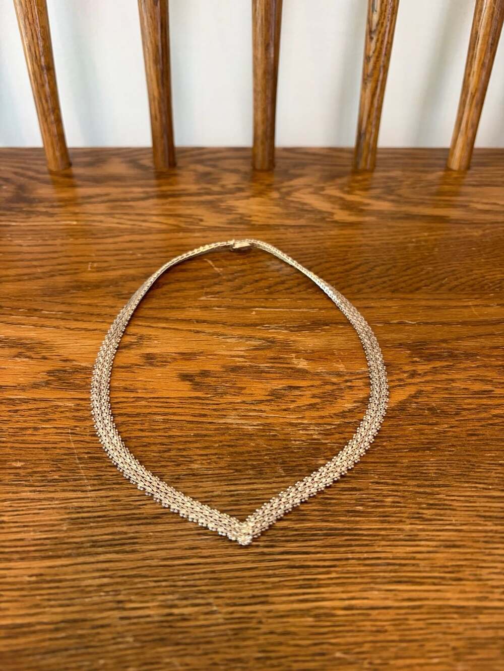 Unbranded sterling silver V-Shape Mesh Choker Necklace